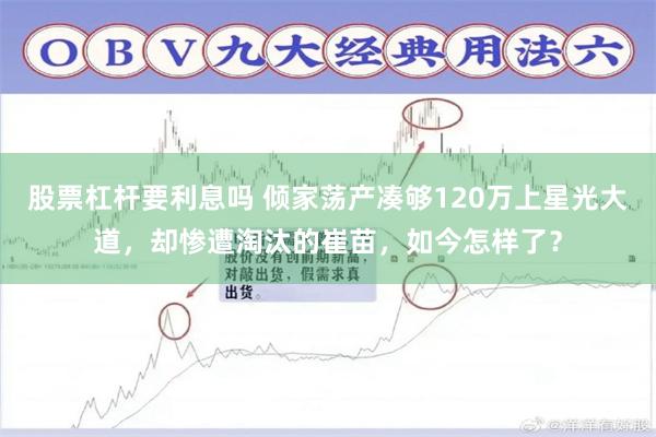 股票杠杆要利息吗 倾家荡产凑够120万上星光大道，却惨遭淘汰的崔苗，如今怎样了？