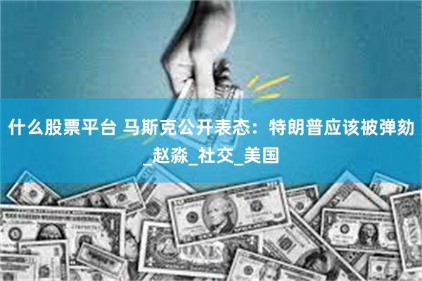 什么股票平台 马斯克公开表态：特朗普应该被弹劾_赵淼_社交_美国