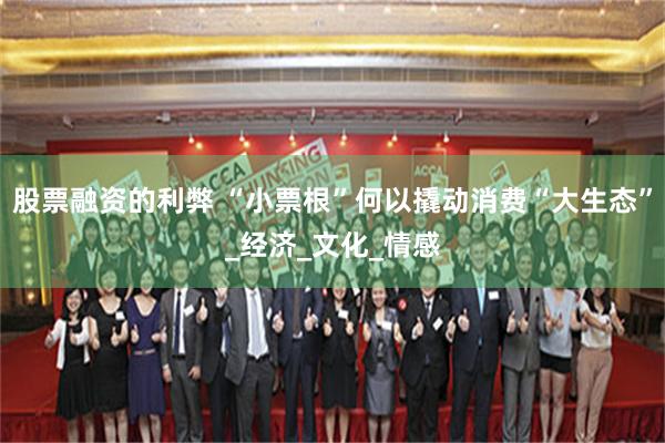 股票融资的利弊 “小票根”何以撬动消费“大生态”_经济_文化_情感
